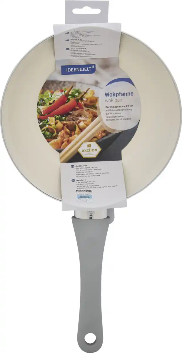 Bild 1 von IDEENWELT Wok-Pfanne 20cm grau