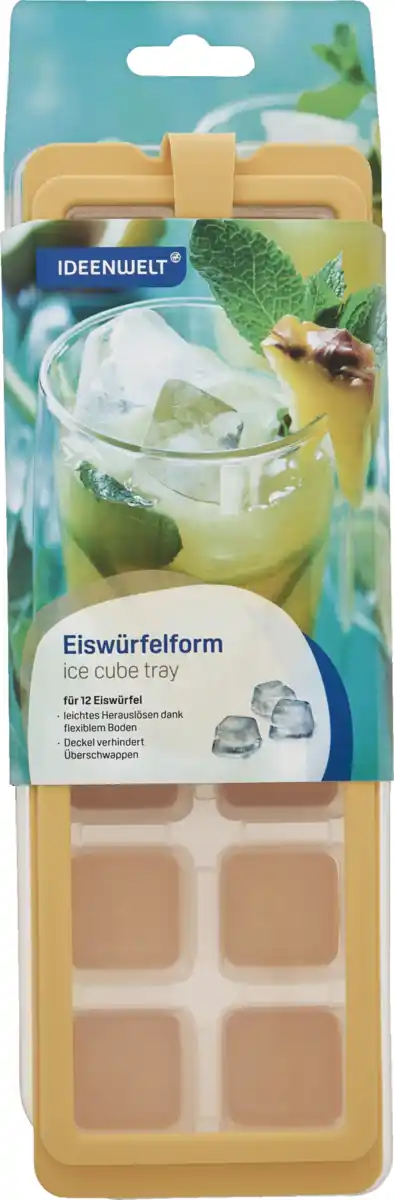 Bild 1 von IDEENWELT Eiswürfelform mit Deckel gelb