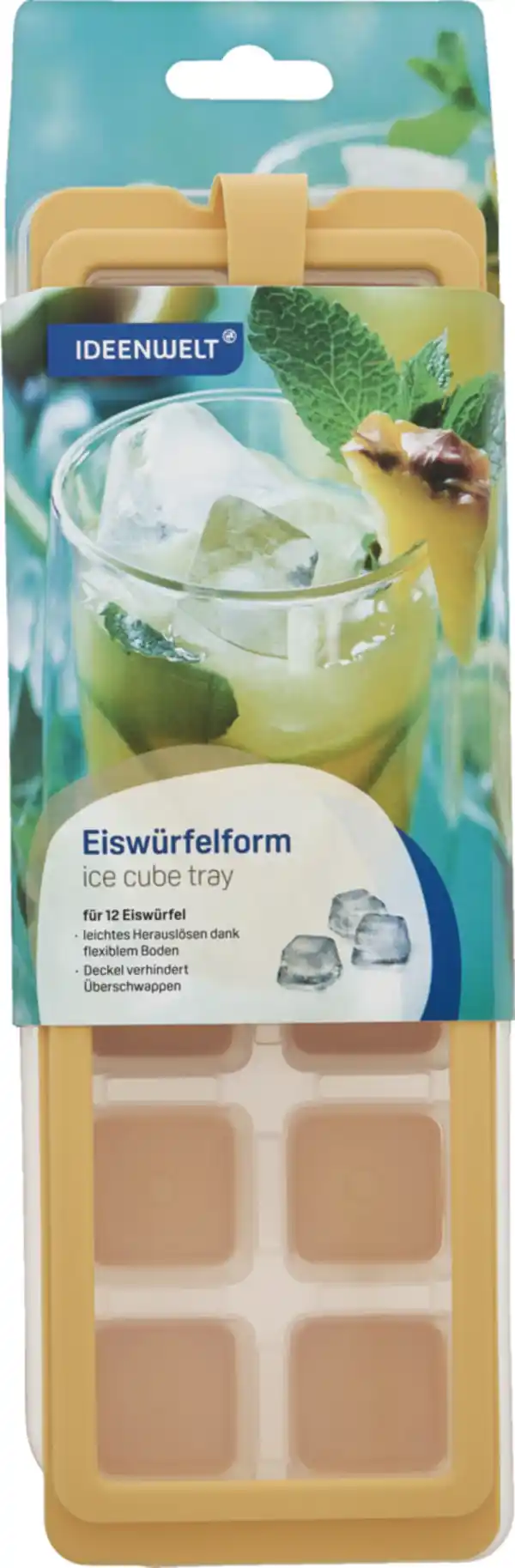 Bild 1 von IDEENWELT Eiswürfelform mit Deckel gelb