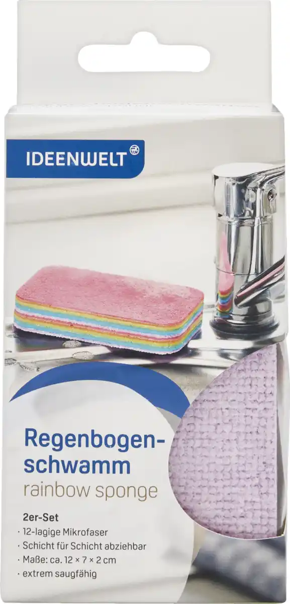Bild 1 von IDEENWELT Regenbogenschwämme 2er-Set