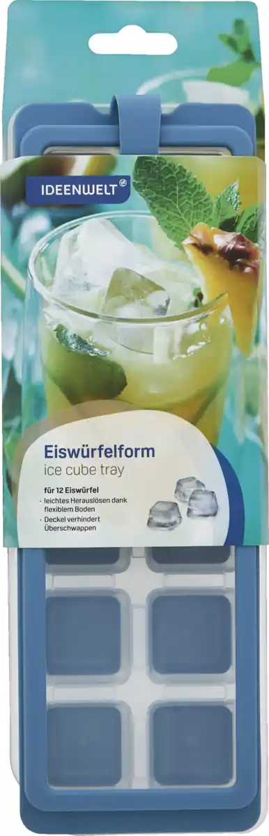 Bild 1 von IDEENWELT Eiswürfelform mit Deckel blau