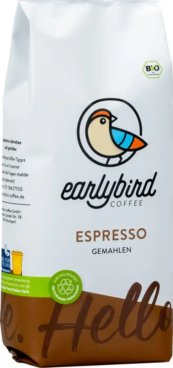 Bild 1 von earlybird coffee Bio Espresso gemahlen, 250 g