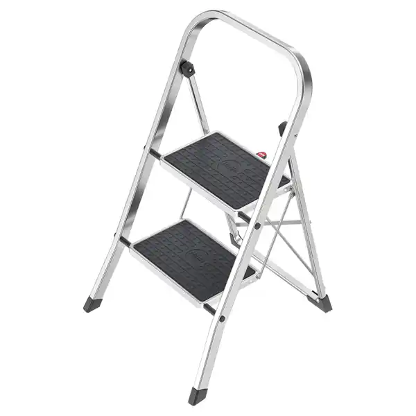 Bild 1 von Hailo Trittleiter 'K70 StandardLine' 2 Stufen, silbern 90 cm