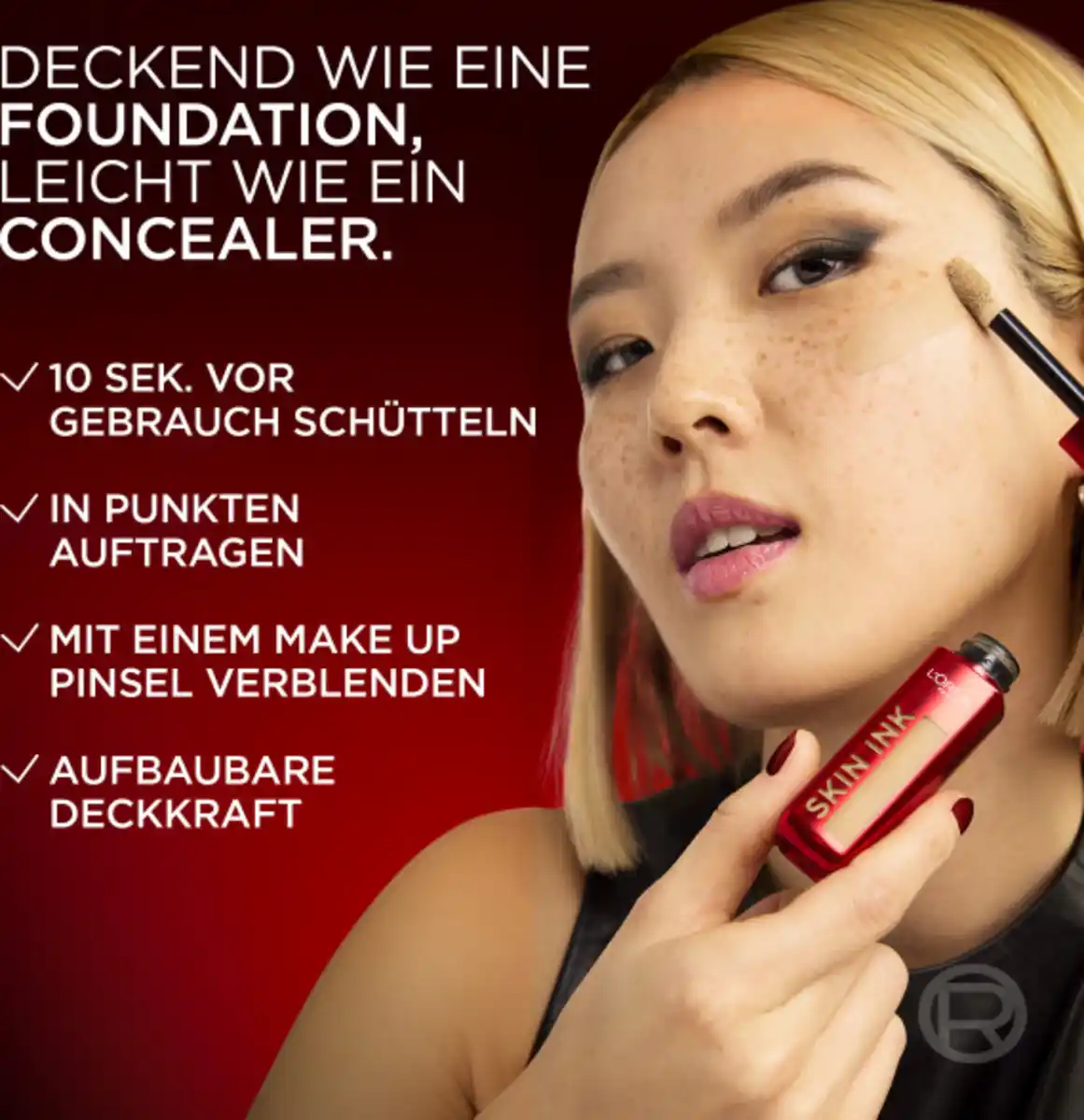 Bild 3 von L’Oréal Paris Infaillible Skin Ink Foundcealer 140 Light Warm, 15 ml