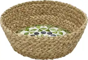 IDEENWELT Geflochtener Korb mit Mosaik
