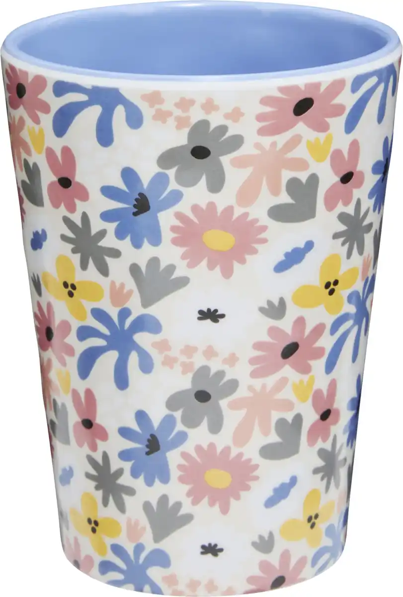 Bild 1 von IDEENWELT Melamin-Becher 350 ml große Blumen