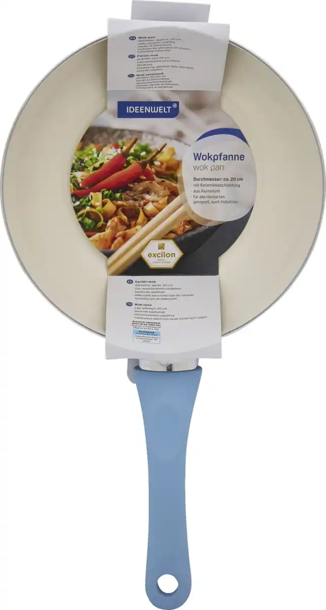 Bild 1 von IDEENWELT Wok-Pfanne 20 cm blau