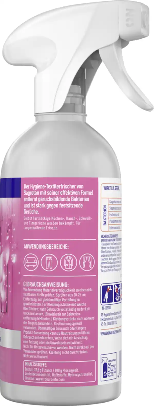 Bild 2 von Sagrotan Hygiene-Textilerfrischer Wasserlilie, 500 ml