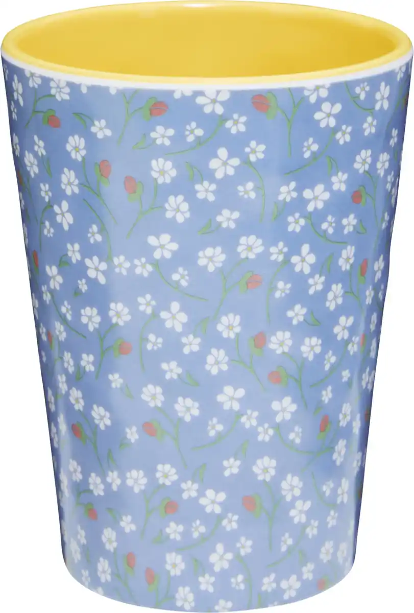 Bild 1 von IDEENWELT Melamin-Becher 350 ml Blumen auf Blau