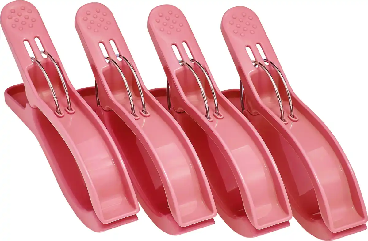 Bild 1 von IDEENWELT Handtuchclips 4er-Set pink