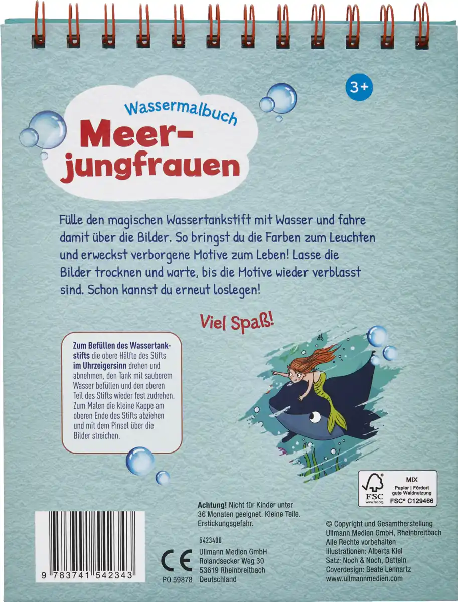 Bild 2 von IDEENWELT Wassermalbuch Meerjungfrauen
