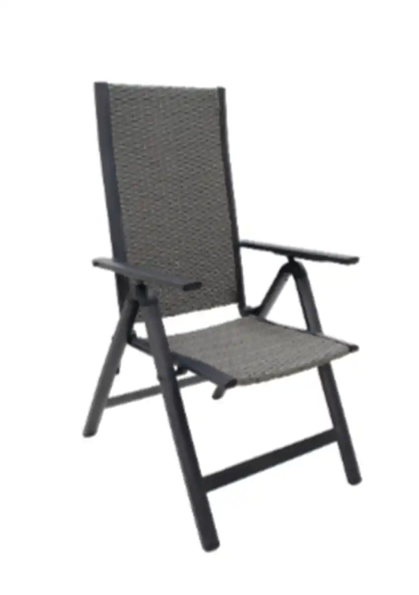 Bild 1 von Alu Gartenstuhl Polyrattan 58x70,5x110cm grau