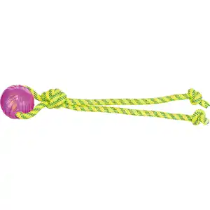 Hundespielzeug, Ø6x40 cm, schwimmt/floatable, TPR/Polyester, gelb/grün/pink