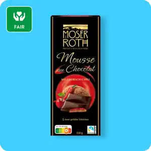 MOSER ROTH Schokolade „Mousse au Chocolat“, Verschiedene Sorten