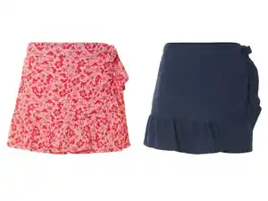 esmara® Damen Wickel-Hosenrock, mit modischer Crêpe-Struktur