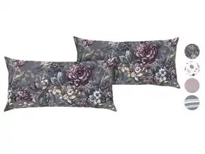 LIVARNO home Renforcé-Kissenbezüge, 2 Stück, 80 x 40 cm