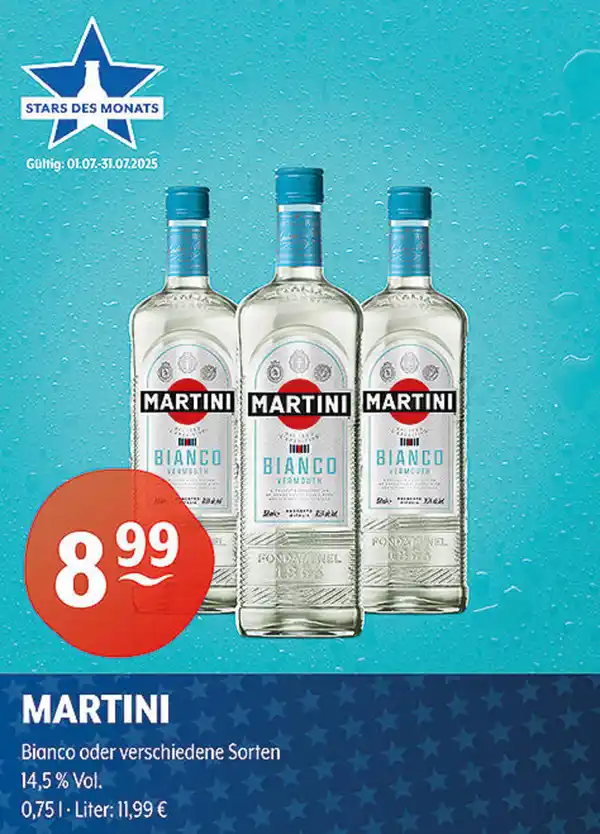 Bild 1 von MARTINI Bianco oder verschiedene Sorten 14,5 % Vol.
