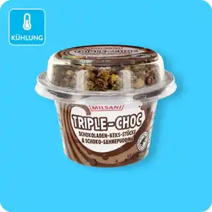MILSANI Sahnepudding mit Süßigkeiten, Triple-Choc