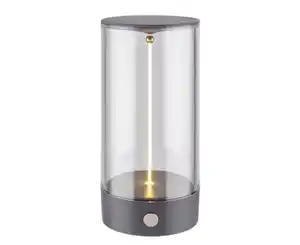 Briloner LED Akku-Tischleuchte Wiggle anthrazit 15 cm warmweiß dimmbar