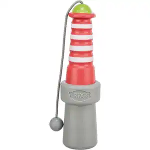 Hundespielzeug, 20 cm, TPR, rot/weiß/grau
