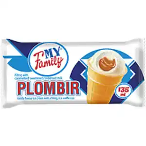 "MY FAMILY" Eiscreme mit Vanille-Geschmack, mit einer Füllun...