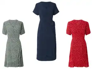 esmara® Damen Kleid, mit V-Ausschnitt
