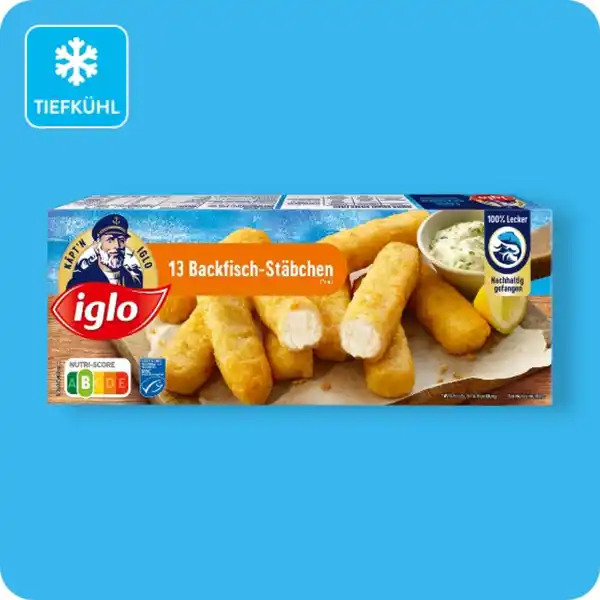 Bild 1 von IGLO Backfisch-Stäbchen