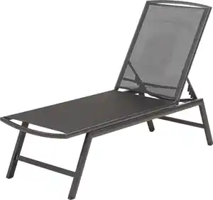 TrendLine Alu Sonnenliege Comfort Textilen Bespannung, schwarz