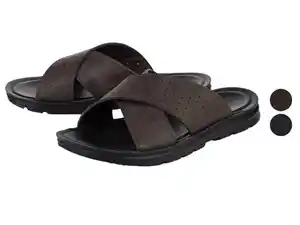 LIVERGY® Herren Pantoletten, in Veloursoptik
