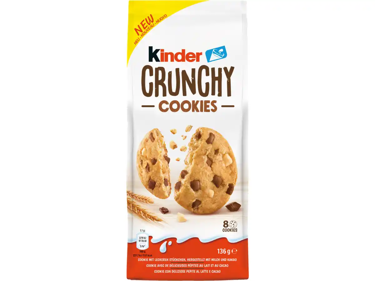 Bild 1 von Kinder Crunchy Cookies,  136 g