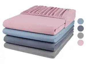 LIVARNO home Jersey-Spannbettlaken, 90-100 x 200 cm