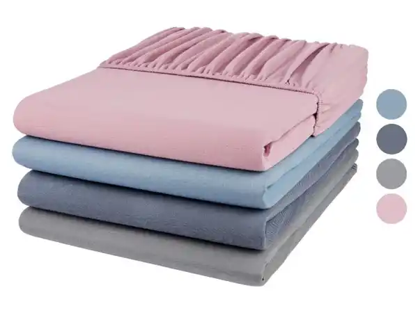 Bild 1 von LIVARNO home Jersey-Spannbettlaken, 90-100 x 200 cm