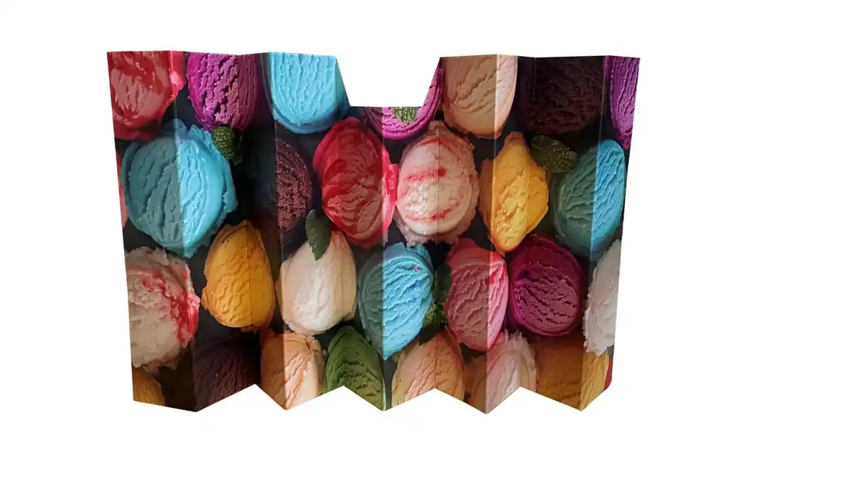 Bild 1 von Cartrend Sonnenschutz faltbar Pappe mit Eiskugeln 130 x 60 cm