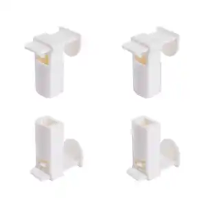 Klemmträger Plissee, 4 Stück, PVC, weiß