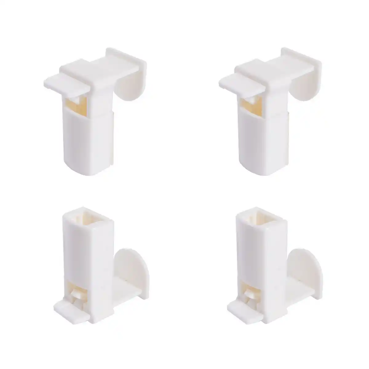 Bild 1 von Klemmträger Plissee, 4 Stück, PVC, weiß