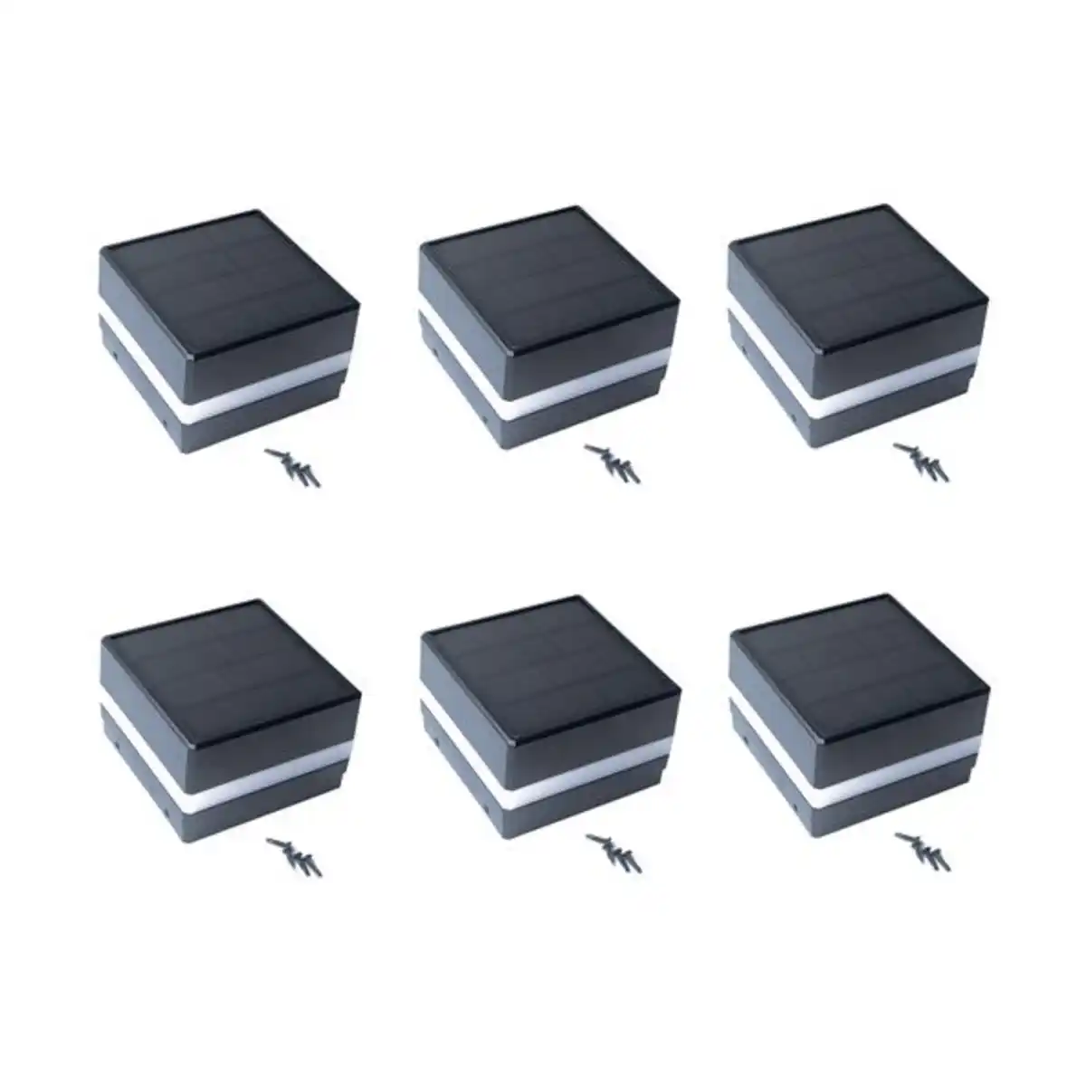 Bild 1 von 6 x Pfostenabdeckung mit Solar LED Beleuchtung, Rano