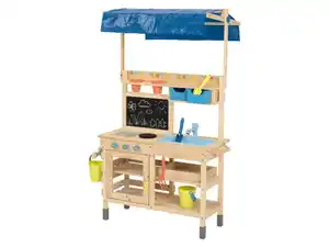 Playtive Matschküche, aus Echtholz mit Dach