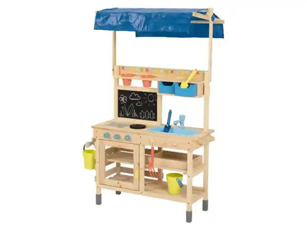 Bild 1 von Playtive Matschküche, aus Echtholz mit Dach