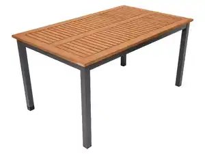LIVARNO home Gartentisch »Valencia«, mit verstellbaren Beinen, braun/schwarz