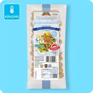GUT DREI EICHEN Nürnberger Rostbratwürste, Fettreduziert (mit Magerfleisch und 30 % weniger Fett als ein vergleichbares Standardprodukt)