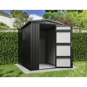 Gerätehaus, Metall, BxHxT: 144 x 193 x 179 cm (Außenmaße inkl. Dachüberstand)