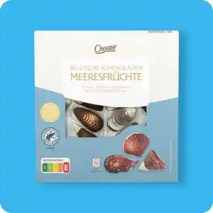 CHOCEUR Belgische Schokoladen-Meeresfrüchte, Mit Nuss-Nougat-Füllung