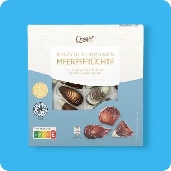 Bild 1 von CHOCEUR Belgische Schokoladen-Meeresfrüchte, Mit Nuss-Nougat-Füllung