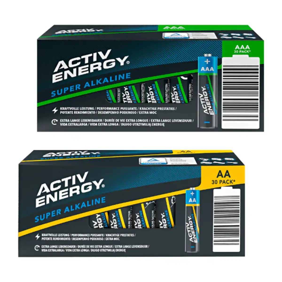 Bild 1 von ACTIV ENERGY 30er-Alkaline-Batterien
