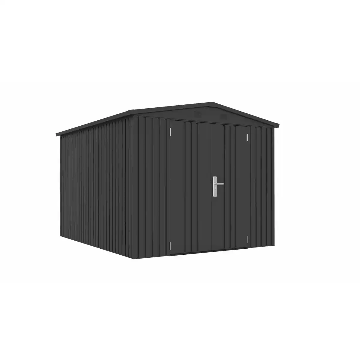 Bild 1 von Gerätehaus, Metall, BxHxT: 244 x 201 x 300 cm (Außenmaße inkl. Dachüberstand)