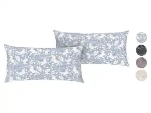 LIVARNO home Satin-Kissenbezüge, 2 Stück, 80 x 40 cm