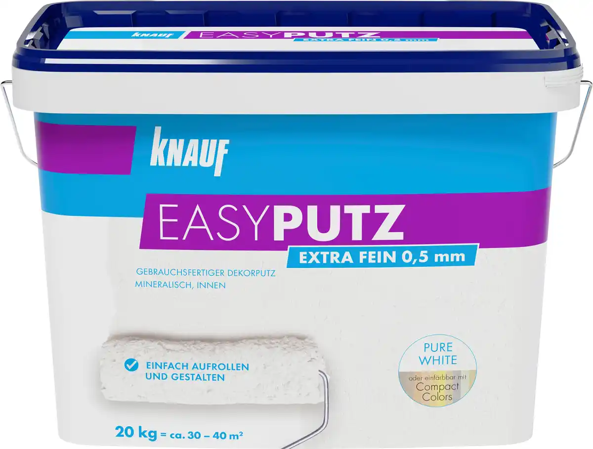 Bild 1 von Knauf EasyPutz Streichputz 20 kg 0,5 mm extra fein schneeweiß
