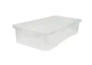 Unterbettbox mit Deckel 32l transparent