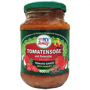 "MY FAMILY" Tomatensoße mit Petersilie. Sterilisiert.