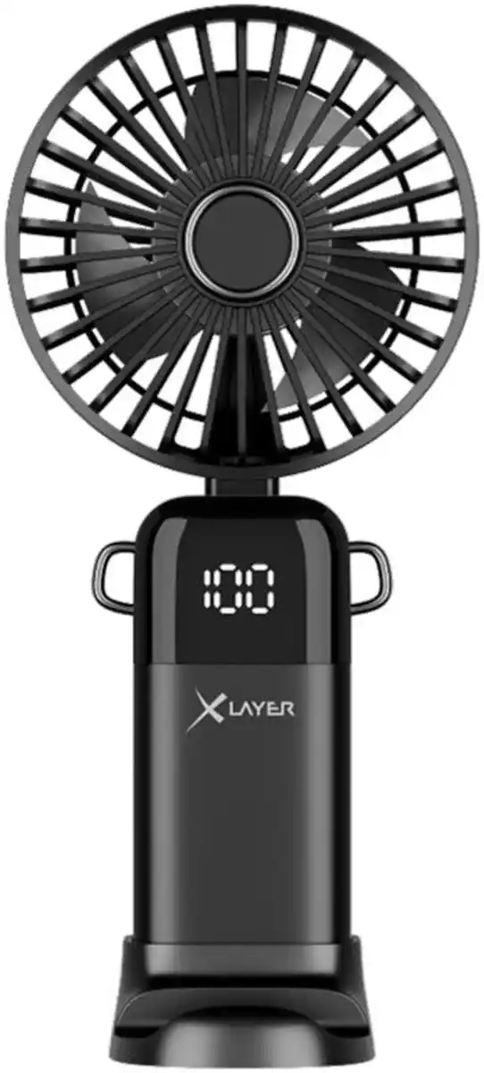 Bild 1 von Handventilator (1.200mAh) mit Smartphone Halterung schwarz